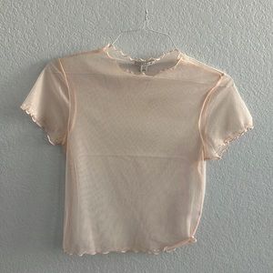Mesh Pink Crop Top